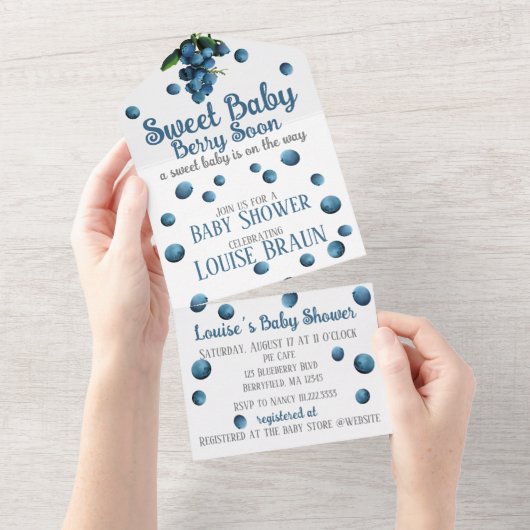 All-in-One Baby Shower Uitnodiging (Afscheurbaar)