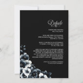 All in One Black and White Floral Wedding Kaart (Achterkant)