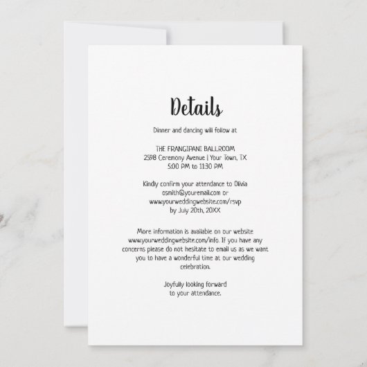 All-in-One Black and White Sunflower Weddenschap Kaart (Achterkant)