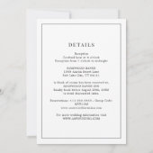All-In-One Black White Monogram Minimal Wedding Kaart (Achterkant)