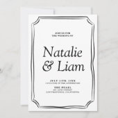 All in One Black & White Oud Geld Trouwen Kaart (Voorkant)