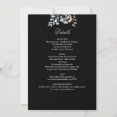 All In One Bloem Zwart Wit Huwelijk Kaart (Achterkant)