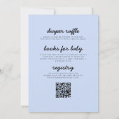 All in One Blue Ribbon Bow Boy Baby shower Kaart (Achterkant)