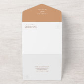 All-in-One Bohemian Terracotta Wedding Invite All In One Uitnodiging (Buitenkant)