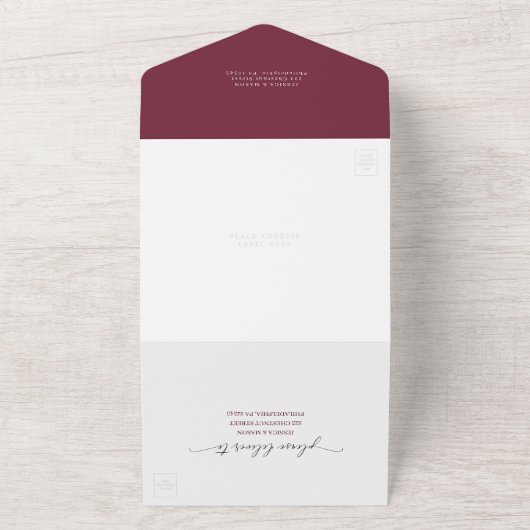 All-in-One Boho Pampas Grass Wedding Invite All In One Uitnodiging (Buitenkant)
