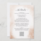 All in One Boho Stof Roze Eucalyptus Trouwdecorati Kaart (Achterkant)