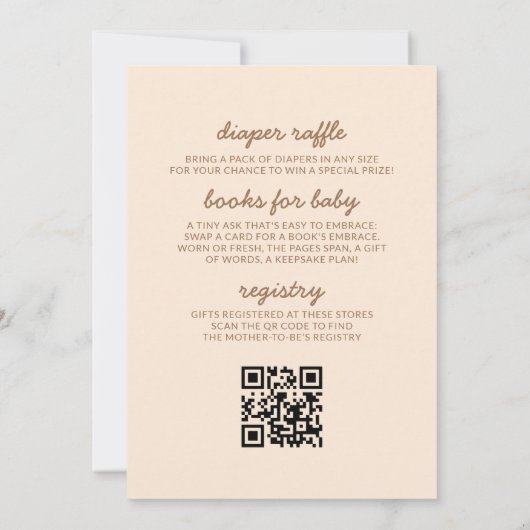 All in One Boho Sweet Little Pumpkin Baby Shower Kaart (Achterkant)