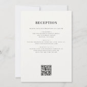 All in One Boho Wildflower QR Code Huwelijk  Kaart (Achterkant)