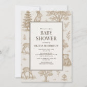All in One Bosdieren QR Code Baby Shower Kaart (Voorkant)