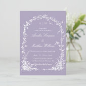 All in One Botanical Arch Garden Wedding Lavender Kaart (Staand voorkant)