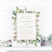 All In One Botanische Kerst Goud Trouwfeest Kaart