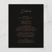 All-in-One Budget Gold Calligraphy Wedding Invite (Achterkant)