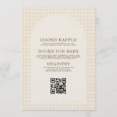 All in One Bun in the Oven Gingham Baby Shower Kaart (Achterkant)