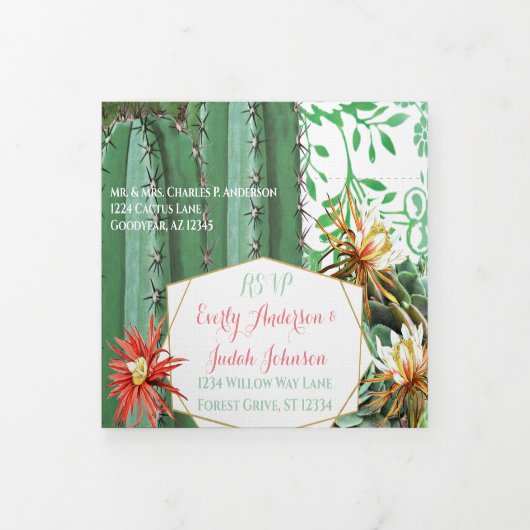 All In One Cactus Succulent Trouw Uitnodiging (Cover)