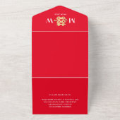 All in One Chinese Wedding Invite 001 All In One Uitnodiging (Buitenkant)