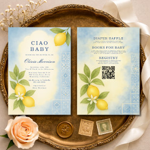 All in One Ciao Baby Italiaanse QR-code babyborrel Kaart