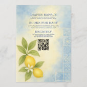 All in One Ciao Baby Italian QR Code Baby Shower Kaart (Achterkant)