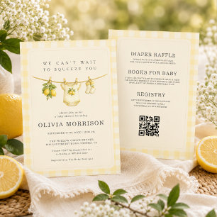 All in One Citroen Uitknijper Zomer Baby Shower Kaart