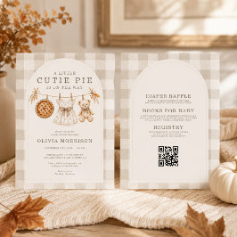 All in One Cutie Pie Herfst Waslijn Baby Shower Ui Kaart