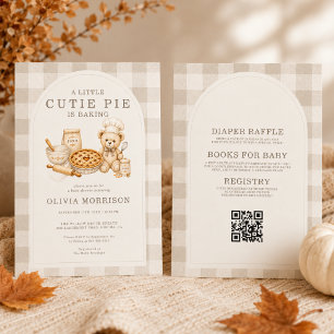 All in One Cutie Pie is Baking Herfst Baby Shower Kaart