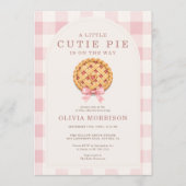 All in One Cutie Pie Roze Strik Meisje Baby Shower Kaart (Voorkant)