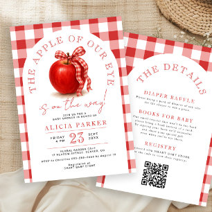 All in one de appel van ons oog baby shower kaart