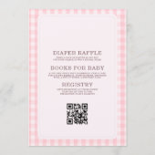 All in One Dwaze Gans Roze QR Code Baby Shower Kaart (Achterkant)