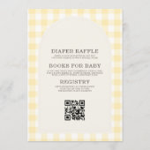 All in One Eendje Gingham Baby Borrel Kaart (Achterkant)