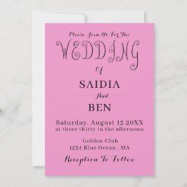 All-in-One Eenvoudige Klassieke Trouw Uitnodiging