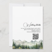 All in One Elegant Calligraphy QR Code Wedding Kaart (Achterkant)