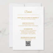 All in One Elegant Gold Dove Wedding Invitation Kaart (Achterkant)