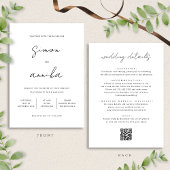 All-in-One Elegant Modern Handschrift Font Wedding Kaart