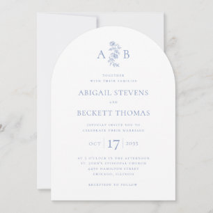 All In One Elegante Botanische Monogram Trouwkaart Kaart
