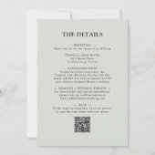 All in One Elegante Eucalyptus Waterverf Bruiloft Kaart (Achterkant)