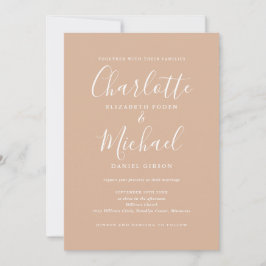 All In One Elegante Taupe Tane Bruiloft Kaart