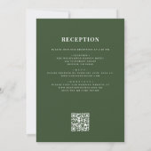 All in One Eucalyptus QR Code Groene Huwelijksuitn Kaart (Achterkant)