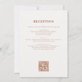 All in One Fall Floral Autumn Wedding QR Code Kaart (Achterkant)