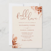 All In One Fall In Love Bloemen Bruiloft Kaart (Voorkant)