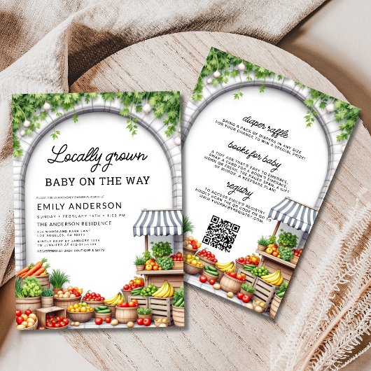 All in One Farmers Market Lokaal geteeld Baby show Kaart