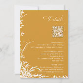 All in One Floral Arch Garden Wedding Amber Kaart (Achterkant)