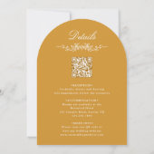 All in One Floral Arch Garden Wedding Amber Kaart (Achterkant)