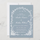 All in One Floral Garden Wedding Arch Dusty Blue  Kaart (Voorkant)