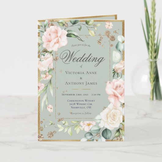 All-in-One Floral Sage Green Elegant Wedding (Voorkant)