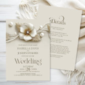 All in One Flower and Pearls Wedding Kaart