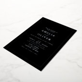 All In One Folie Zilver QR Code Donker Zwart Bruil Uitnodiging (Gedraaid)