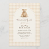 All in One Gingham Berenjacht Baby Borrel Kaart (Voorkant)