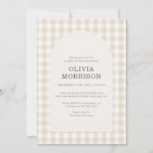 All in One Gingham Geslachtsonafhankelijke Babyfee Kaart (Voorkant)