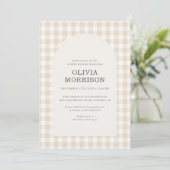 All in One Gingham Geslachtsonafhankelijke Babyfee Kaart (Staand voorkant)