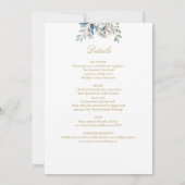 All In One Gold Wilde Bloemen Bloemstuk Bruiloft Kaart (Achterkant)