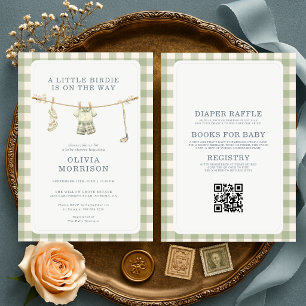 All in One Golf Klerenlijn Gingham Baby Borrel Kaart